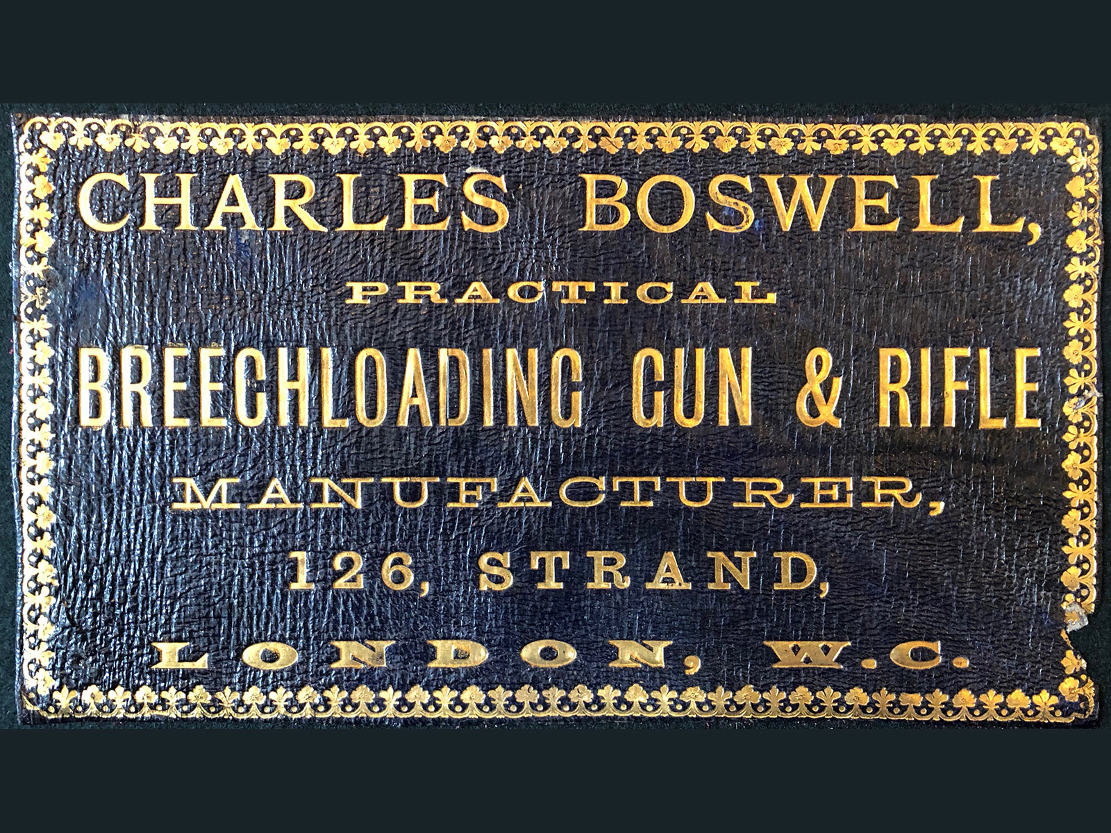 Clive & Stowe Gunmaker Paper Gun Case Label  Accessories Gun Maker 