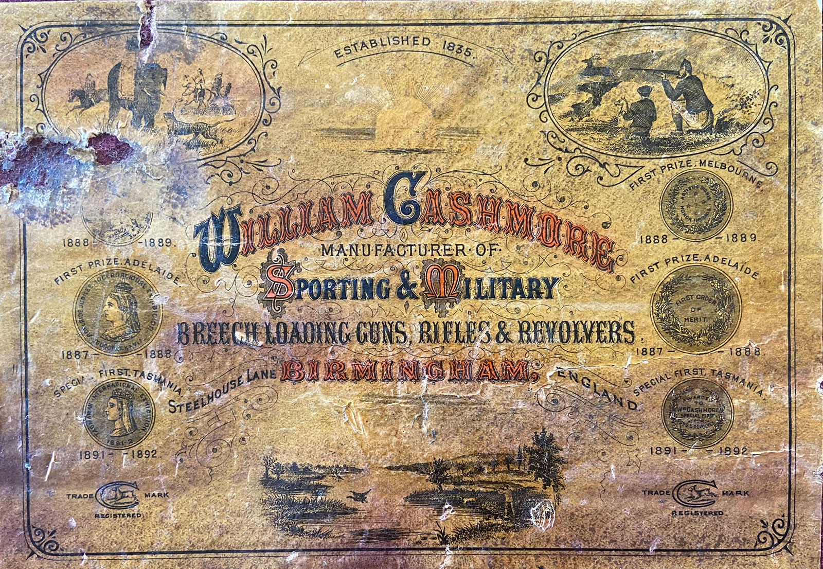 Cashmore gun case label