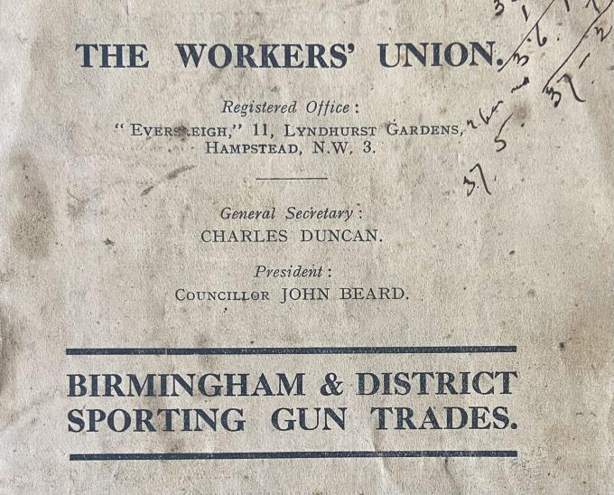 Gunmaking Costs in the 1910s