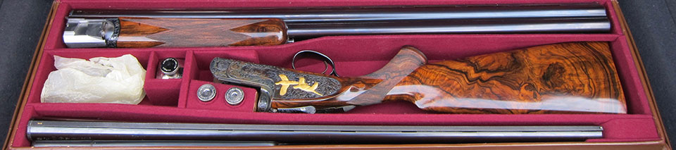 A Ken Hunt engraved 12-bore over & under from the mid-1970s.
