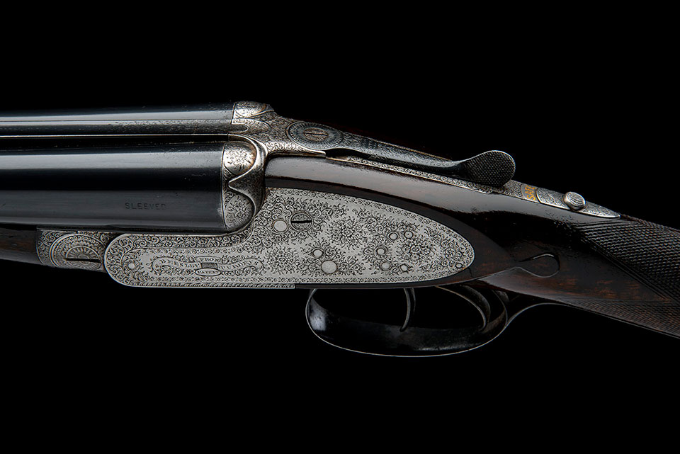 An 1891 Beesley 16-bore sidelock non-ejector (Holts).