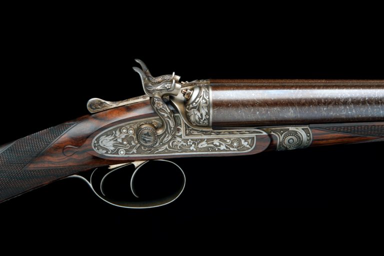 Barre engraved Exhibition hammer gun (photo Andrew Orr/Holt's))