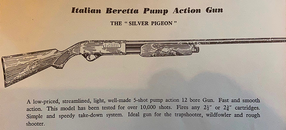 The 'Silver Pigeon' name originated with a pump-action shotgun.