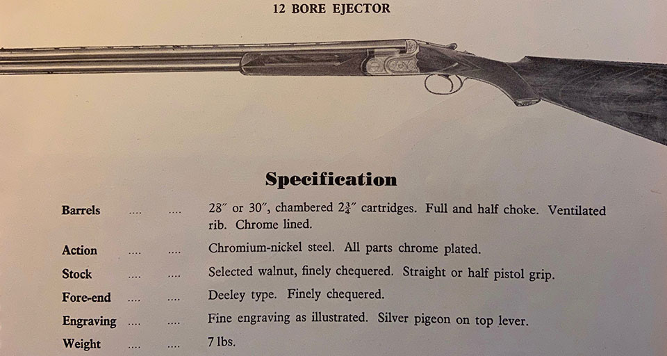 Early Beretta over & under models offerd better specifications than British side-by-sides and British over & under models were hugely expensive.