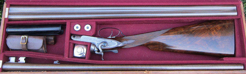A two-barrel set in 20-bore restored by Cyril.