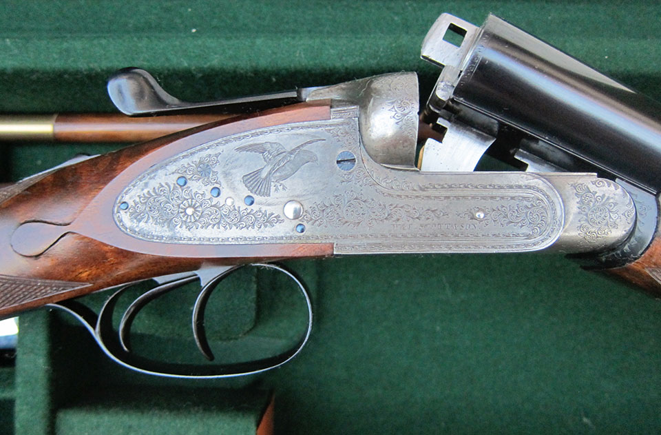 Cyril chamber sleeved this Scott from 16-bore to 20-bore. it was a killer on high pheasants.