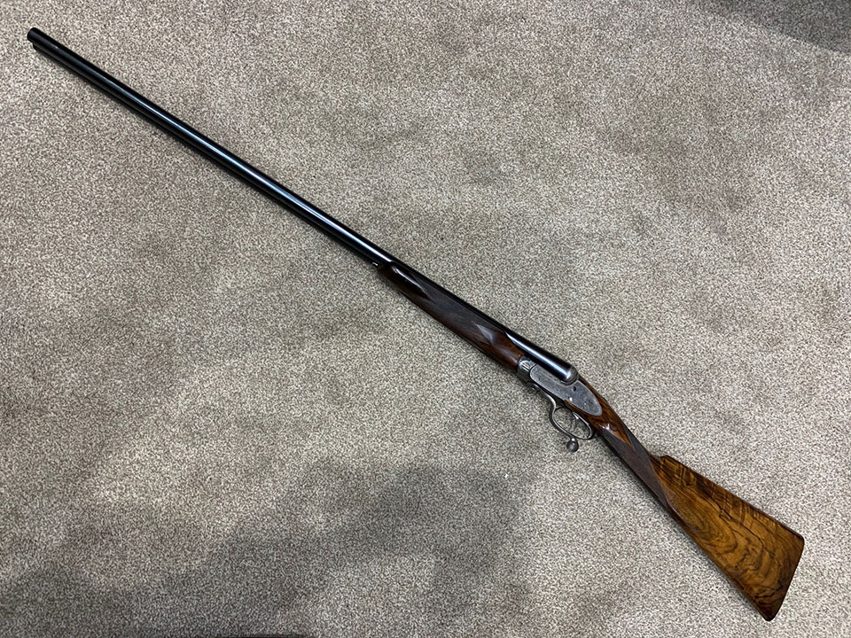 In recent years, Cyril kept this Grant sidelock pigeon gun for his UK competition shooting.It s a sidelockwith 34