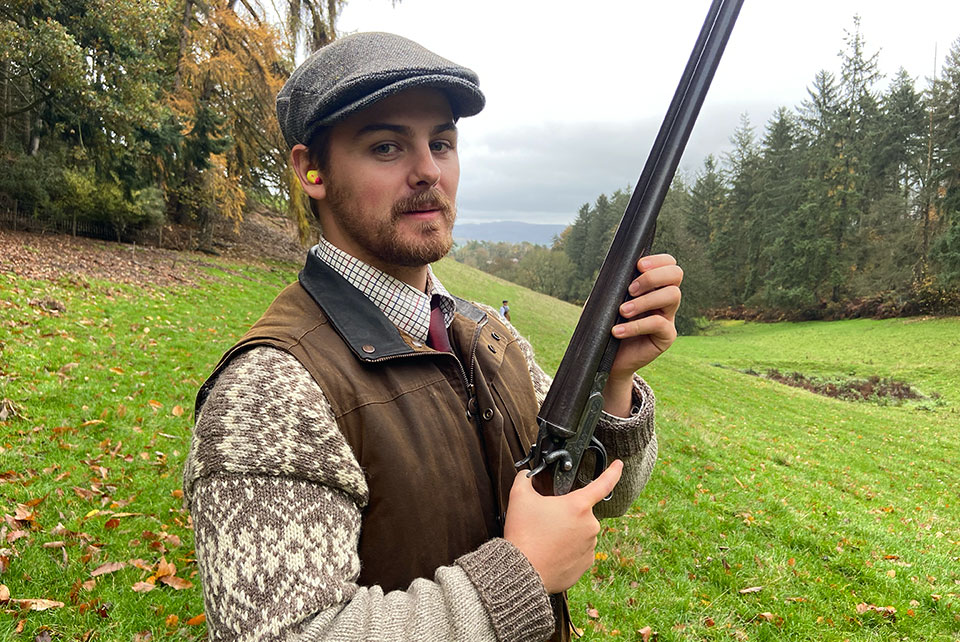 Young Will from Canada bagged his first ever driven birds with this 1866 Thomas Bissell hammer 12-bore.