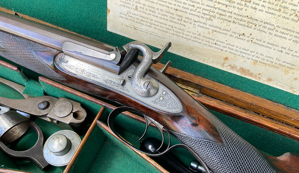 Samuel & Charles Smith 23-bore double percussion rifle.