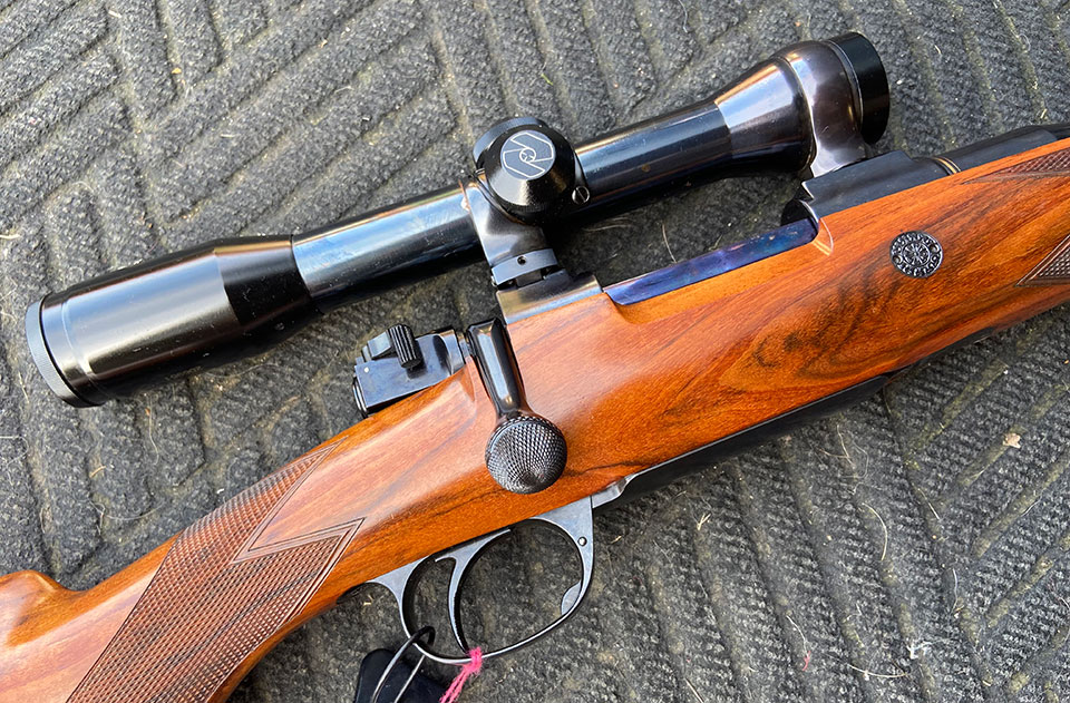 A modern Mauser actioned Hartmann & Weiss 7mm.