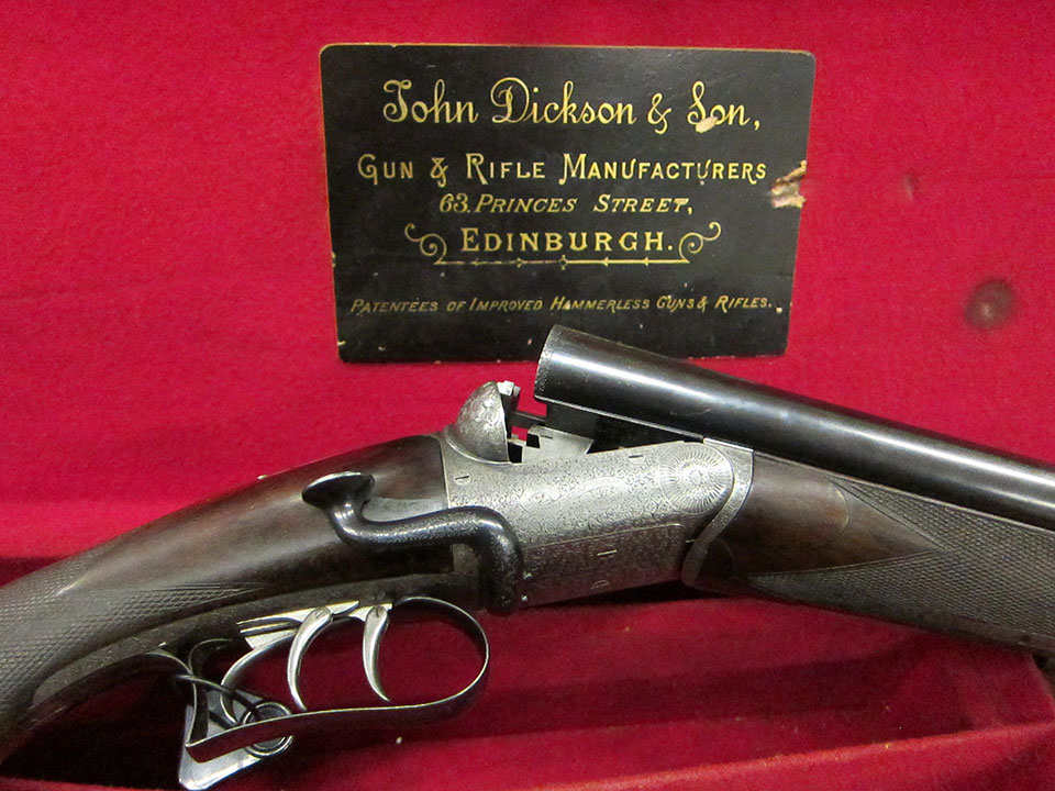 A three-barrel Dickson, built on the 1882 patent.