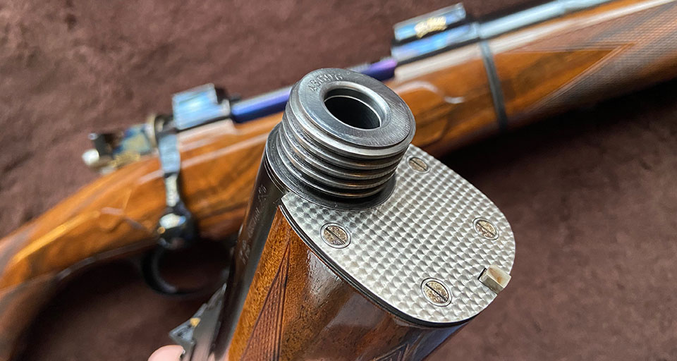 A new Westley Richards rifle using a take-down action originating around 1900.