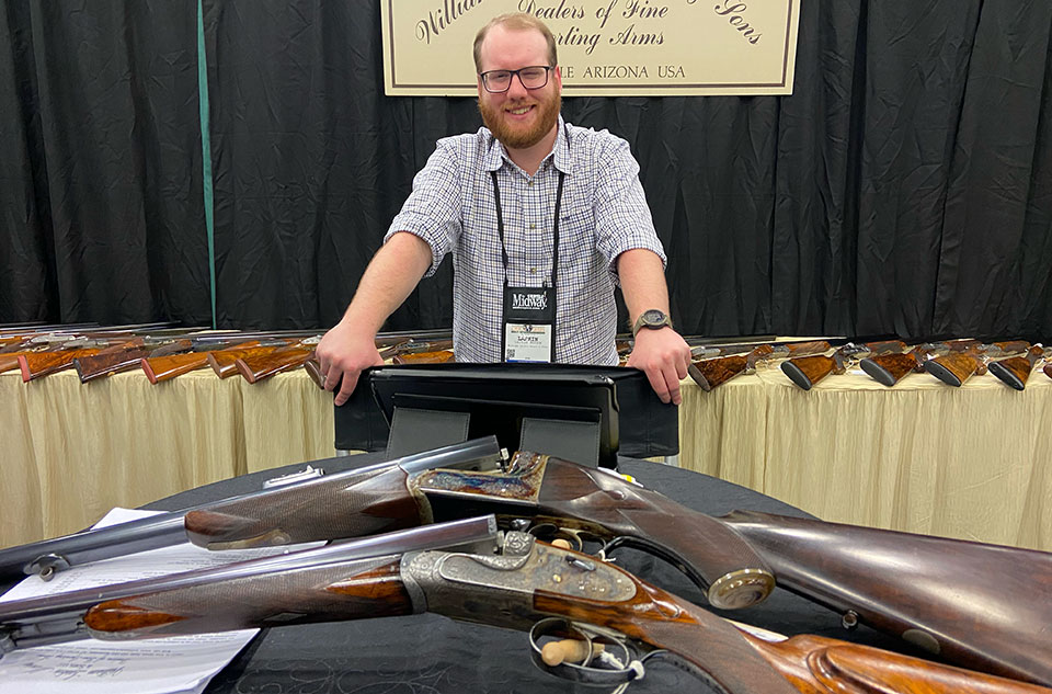 Larkin Moore had a cracking display of high quality British rifles and shotguns.