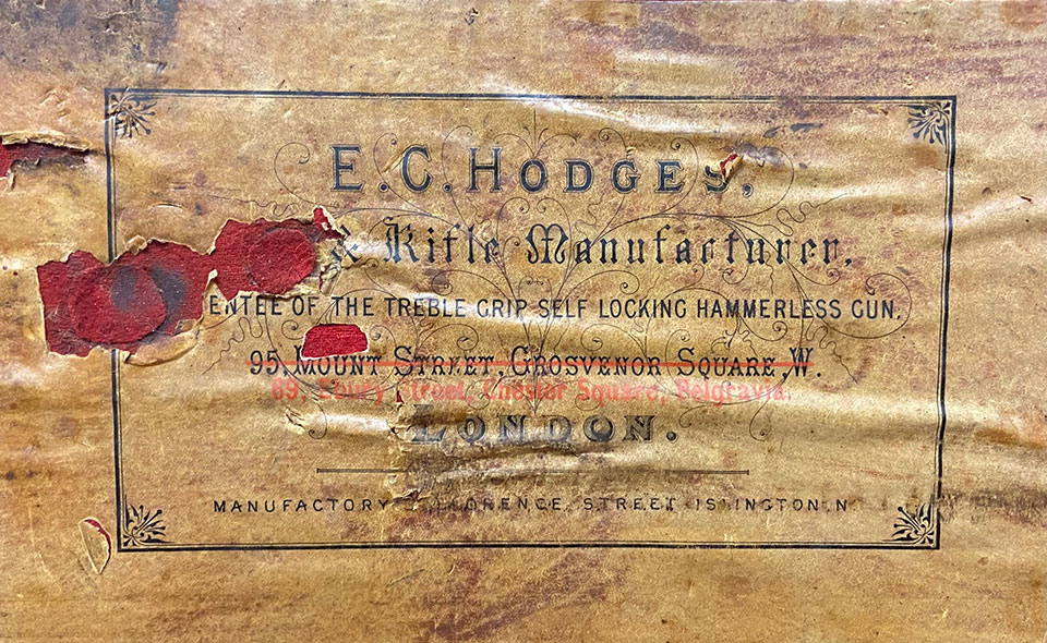 This is the only Hodges label we know to exist.