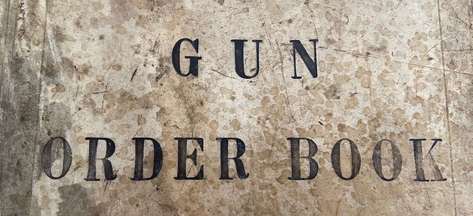 The Gun Order Book for the late 1910s