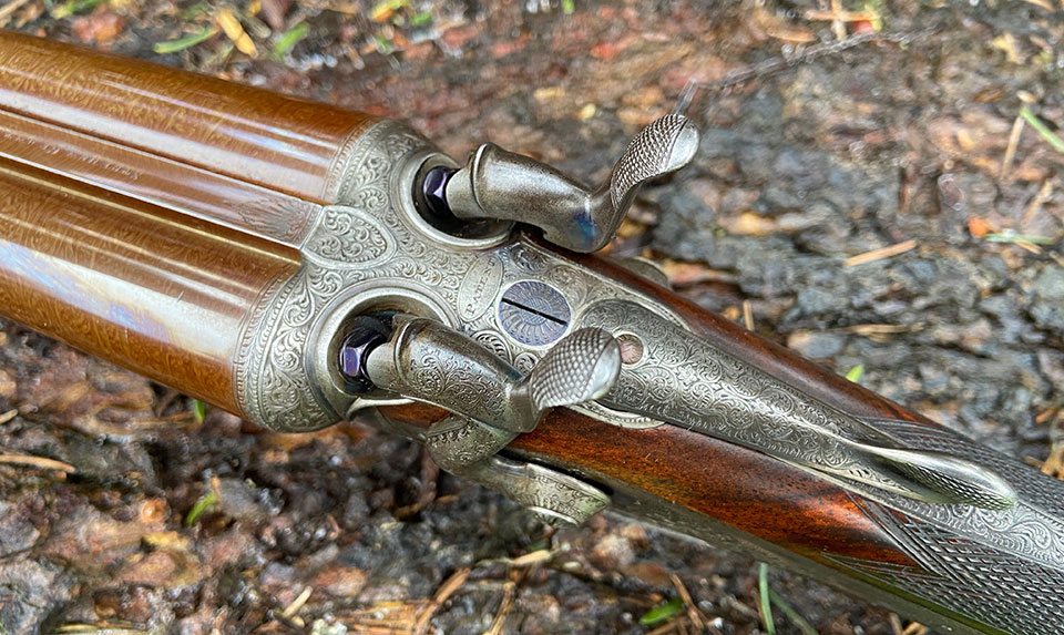 Stephen Grant top-lever 16-bore (Grant & Hodges patent). Side-lever versions are more common. 