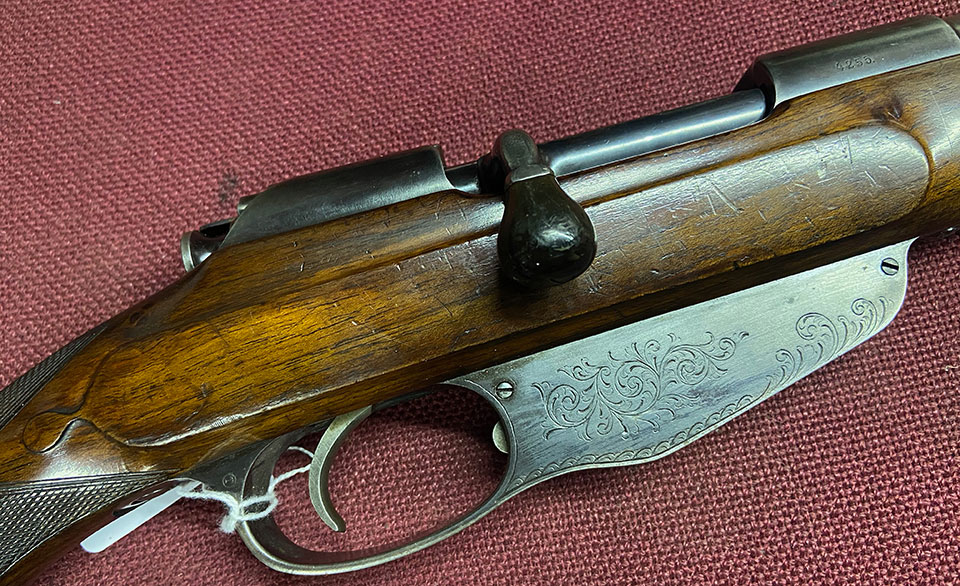 Among Gavin's sales this rare Westley Richards Mannlicher stood out and made £3,500; over three times the estmate.