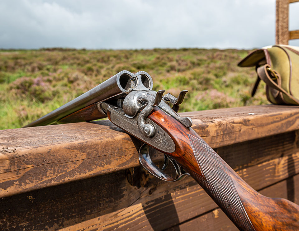 Tom's Purdey 12-bore, top-lever.