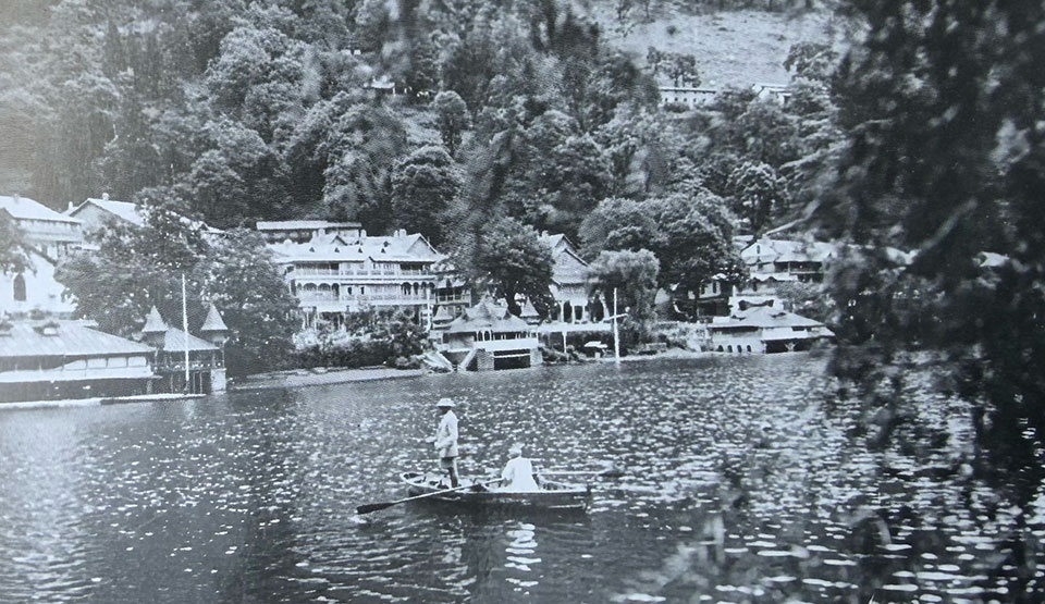 Jim fishing at his beloved Naini Tal.