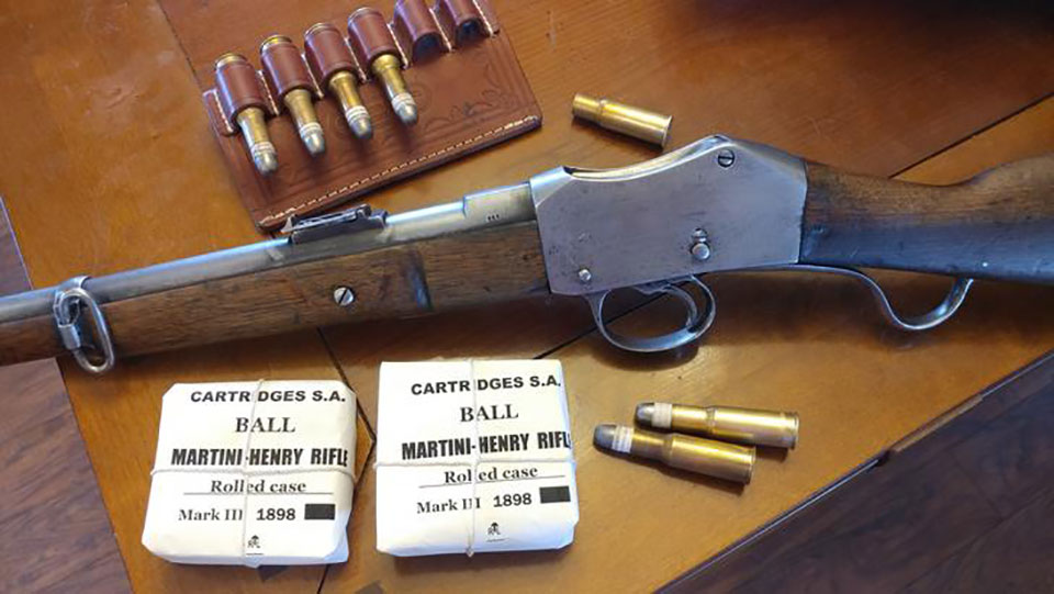 A Martini Henry Carbine.