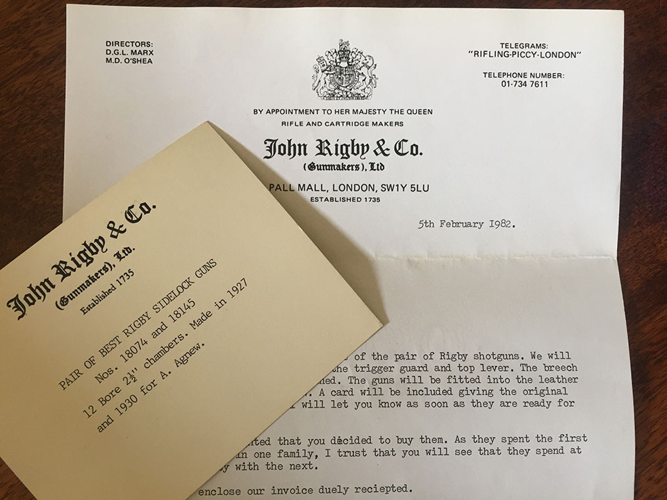 Perhaps decades from now someone will be reading your orginal paperwork and reflecting on the history of the gun you order.