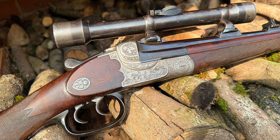 Kessler 'kipplauf' single-barrel, breach-loading stalking rifle.
