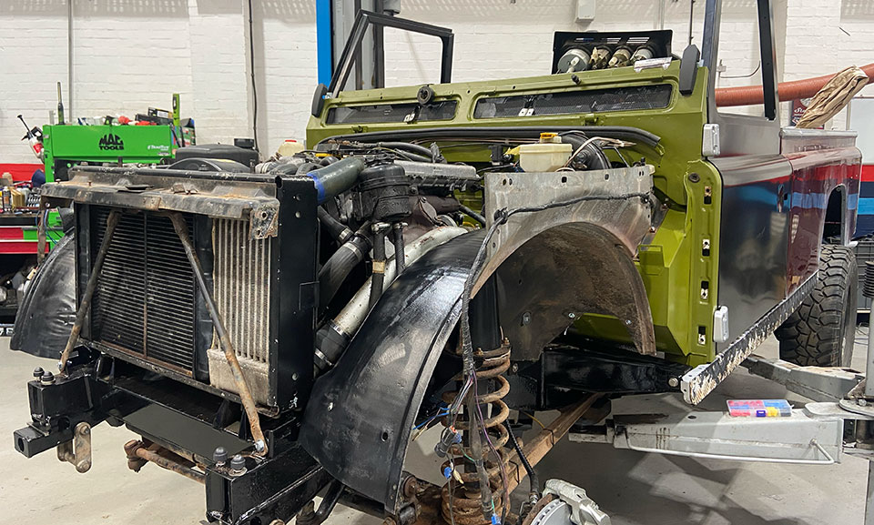The bulkhead colour indicates what the re-spray should look like overall.