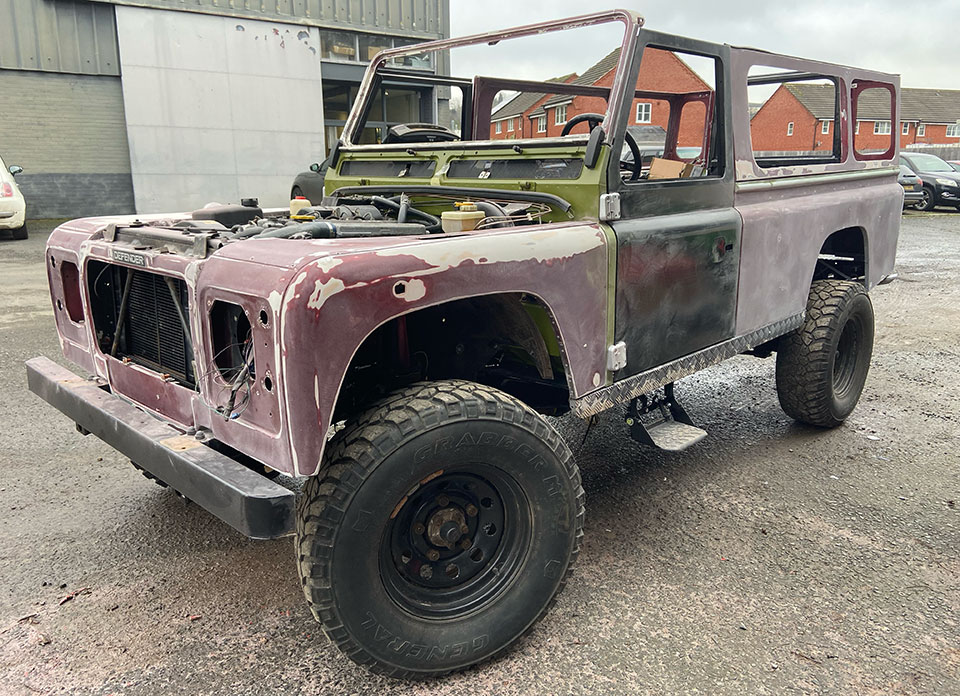 To save money, I spent a week in the car part with a sander to get the bodywork prepared for painting.