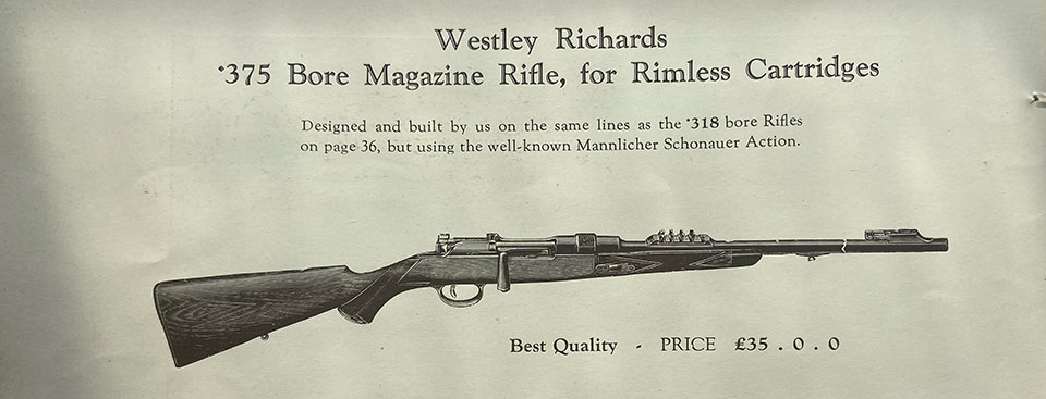 The Westley Richards version was stocked and finished in-house.