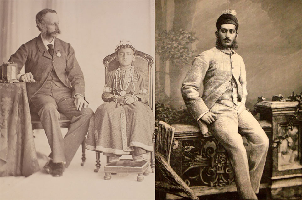 The Nizam of Deccan as a boy and as a young man.