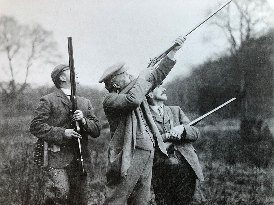 Ripon shooting with a trio of back-action Purdey hammer guns.