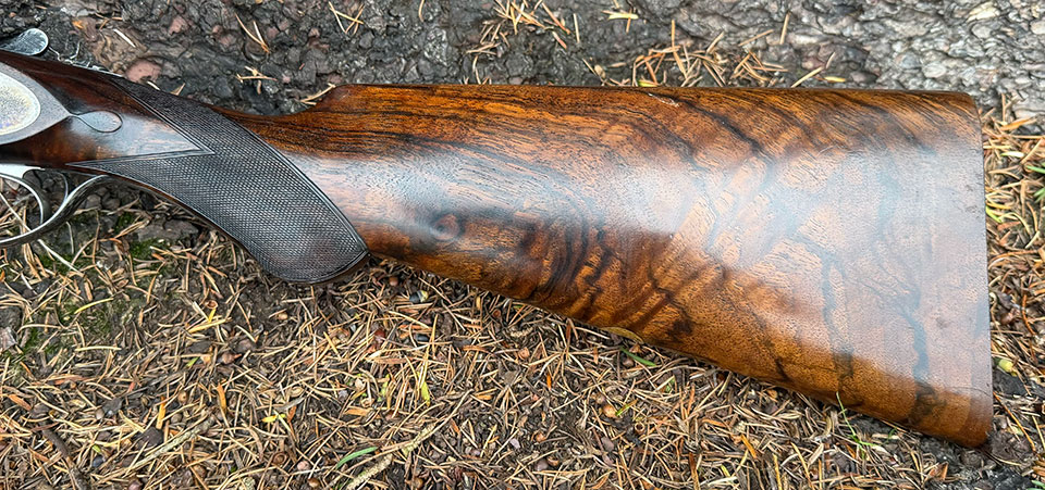 The stock is beautifully proportioned, elegant and enhances the aesthetic, rather than dominating it.
