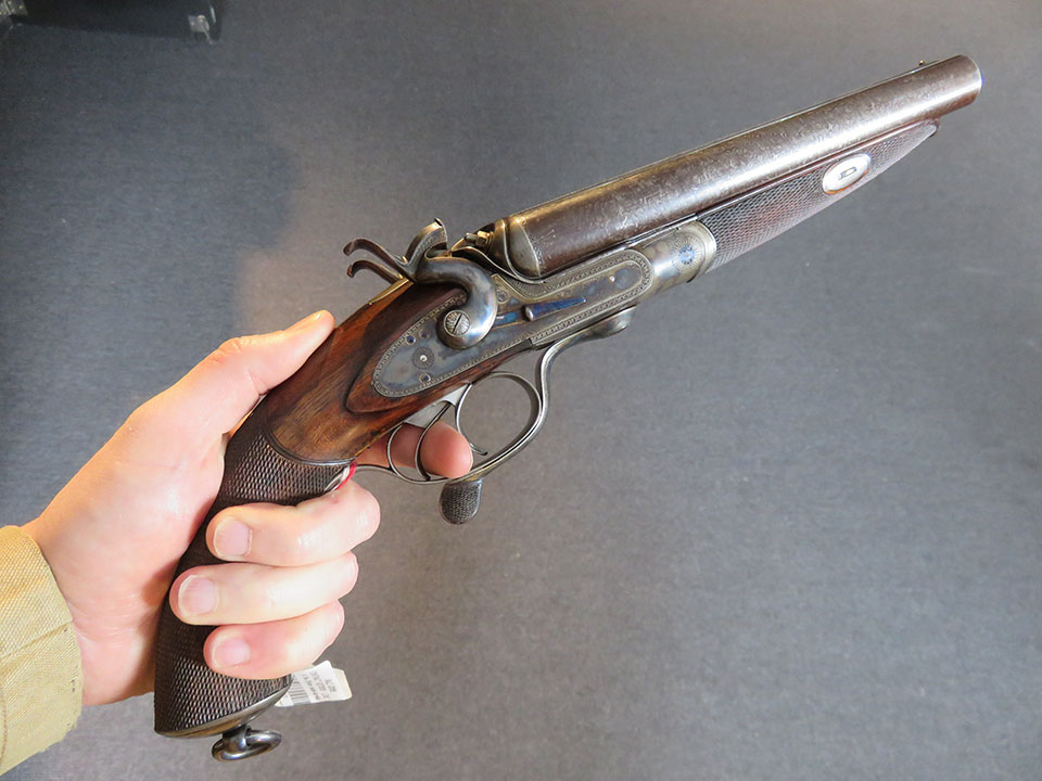A howdah pistol was more appropriate than a 4-bore for a tiger shoot.