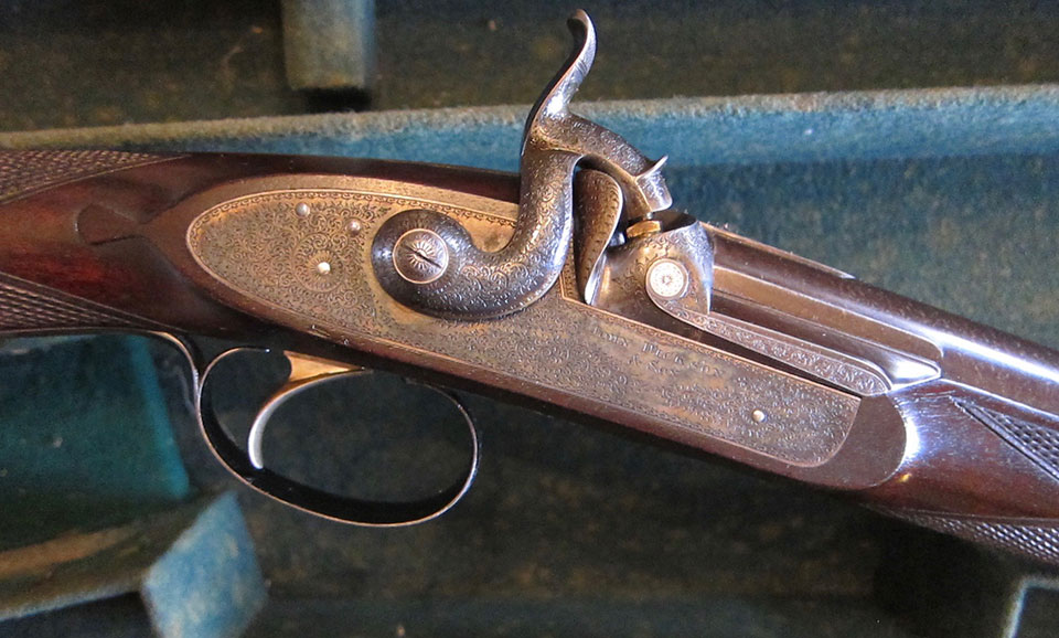 Dickson single barrel percussion rifle.