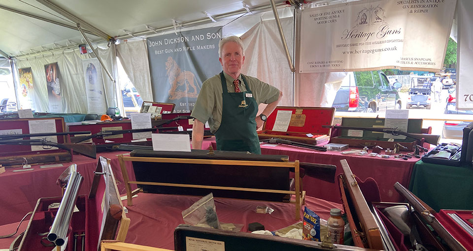 Toby Barclay of Heritage Guns travelled from England to exhibit.