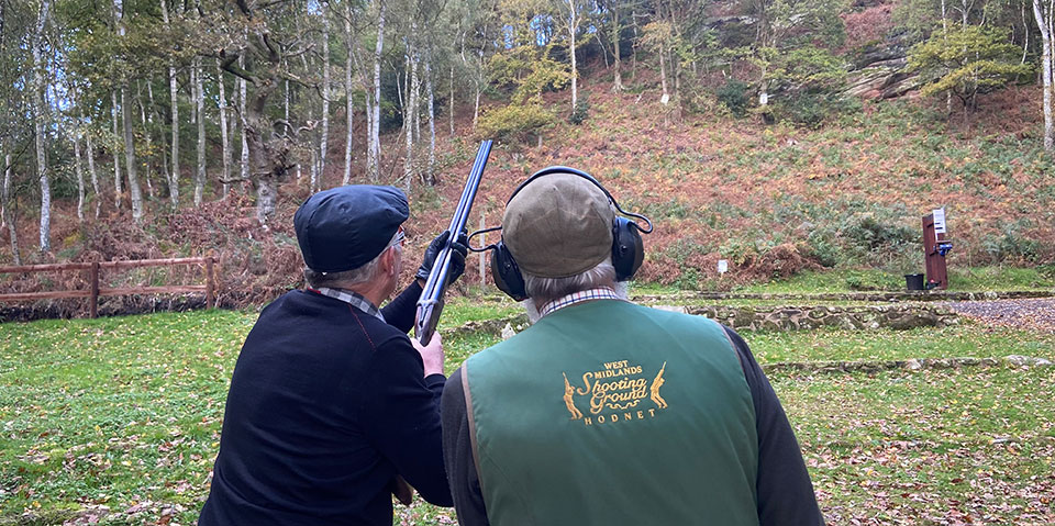 Honing the high bird skills with tuition at the West Midlands Shooting Ground.