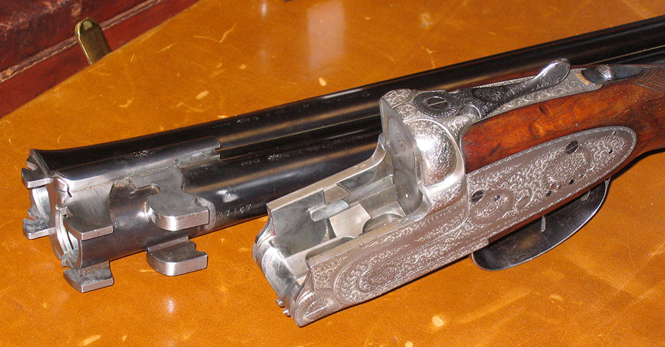 Purdey sextuple grip 12-bore.