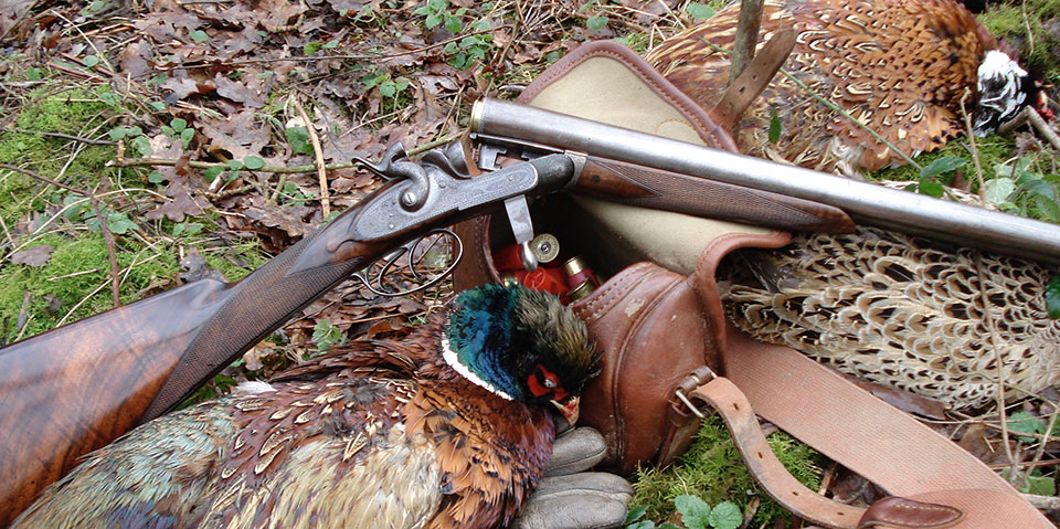 An early pheasant shoot, once the main repairs had been completed.