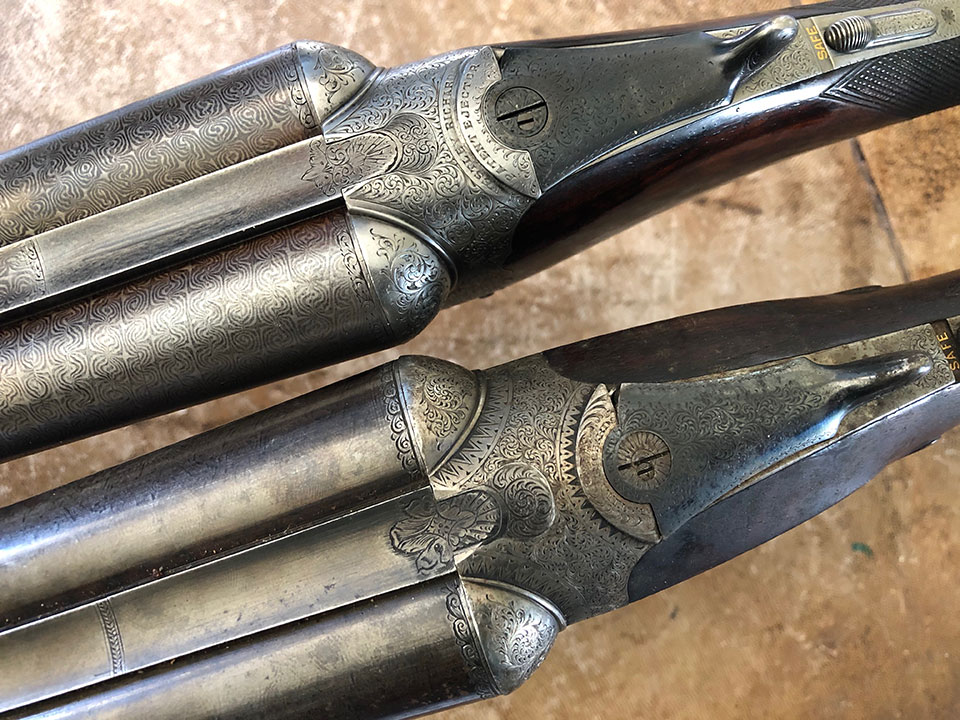 Both feature the Westley Richards patent doll's head and top-lever with sliding bolt.