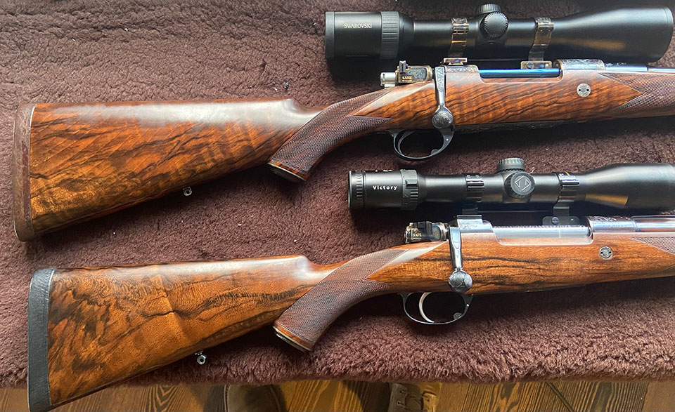 Both feature elegant pistol hands and beautiful walnut.