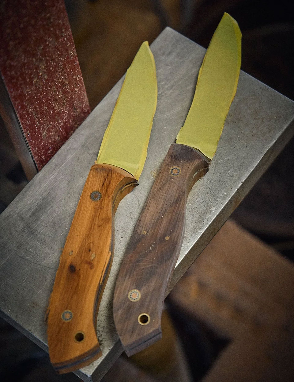 Handles were shaped from wood I supplied.