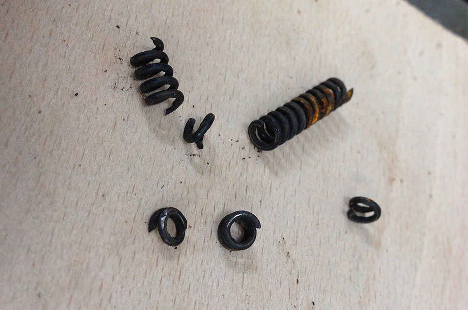 Broken coil springs are a common problem.