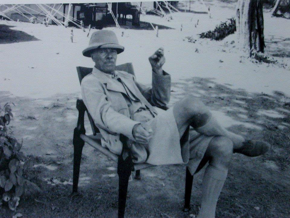 Jim Corbett in camp.