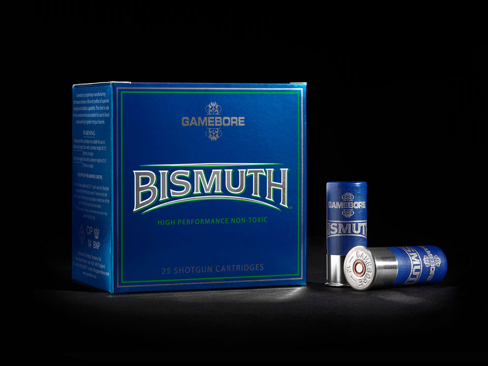 Gamebore bismuth in 65mm cases can be used in any nitro proof stamped gun with 2 1/2
