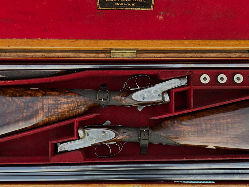 Two shotguns in a case